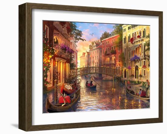 Sunset in Venice-Dominic Davison-Framed Art Print