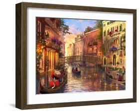 Sunset in Venice-Dominic Davison-Framed Art Print