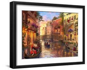 Sunset in Venice-Dominic Davison-Framed Art Print