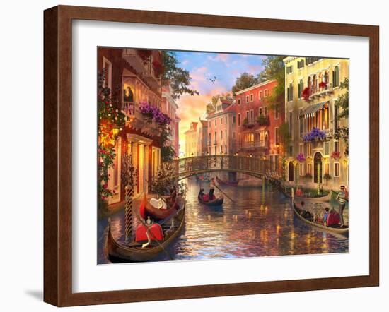 Sunset in Venice-Dominic Davison-Framed Art Print