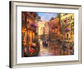 Sunset in Venice-Dominic Davison-Framed Art Print