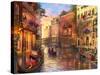 Sunset in Venice-Dominic Davison-Stretched Canvas