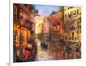 Sunset in Venice-Dominic Davison-Framed Art Print