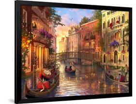 Sunset in Venice-Dominic Davison-Framed Art Print