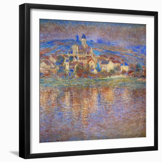 Sunset in Vetheuil, 1900-Claude Monet-Framed Giclee Print