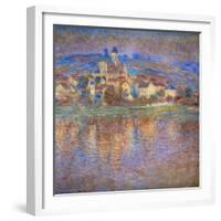 Sunset in Vetheuil, 1900-Claude Monet-Framed Giclee Print