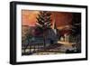 Sunset in Vresse Belgium-Pol Ledent-Framed Art Print