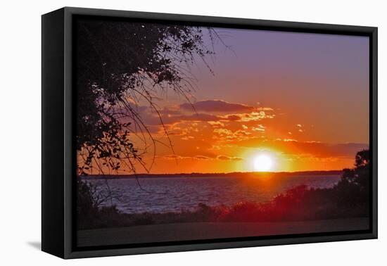 Sunset in Williamsburg, Cobham Bay-Martina Bleichner-Framed Stretched Canvas