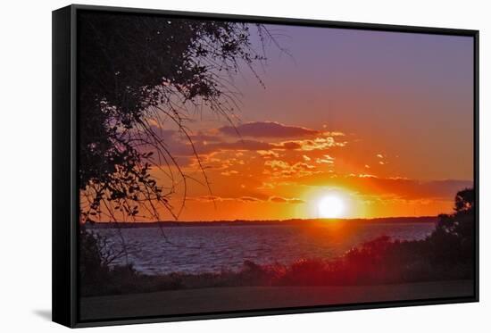 Sunset in Williamsburg, Cobham Bay-Martina Bleichner-Framed Stretched Canvas