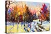 Sunset In Winter Wood-balaikin2009-Stretched Canvas