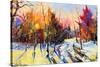 Sunset In Winter Wood-balaikin2009-Stretched Canvas