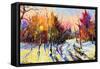 Sunset In Winter Wood-balaikin2009-Framed Stretched Canvas