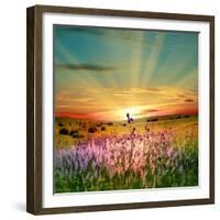 Sunset Is In The Field-nadiya_sergey-Framed Premium Giclee Print