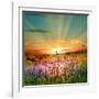 Sunset Is In The Field-nadiya_sergey-Framed Art Print