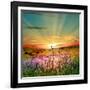 Sunset Is In The Field-nadiya_sergey-Framed Art Print