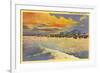 Sunset, Jacksonville Beach, Florida-null-Framed Art Print