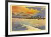 Sunset, Jacksonville Beach, Florida-null-Framed Art Print