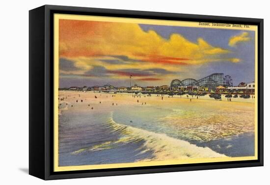 Sunset, Jacksonville Beach, Florida-null-Framed Stretched Canvas