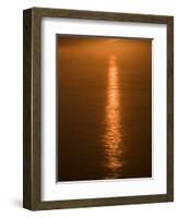 Sunset Just off the Coast of Oahu, Hawaii, United States of America, Pacificnorth America-Ethel Davies-Framed Photographic Print