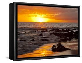 Sunset, Kihei, Maui, Hawaii, USA-Cathy & Gordon Illg-Framed Stretched Canvas