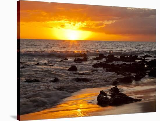 Sunset, Kihei, Maui, Hawaii, USA-Cathy & Gordon Illg-Stretched Canvas