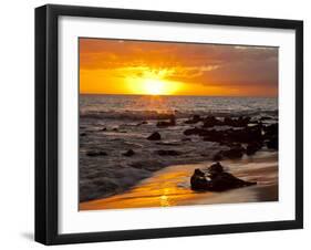 Sunset, Kihei, Maui, Hawaii, USA-Cathy & Gordon Illg-Framed Premium Photographic Print