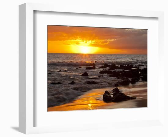 Sunset, Kihei, Maui, Hawaii, USA-Cathy & Gordon Illg-Framed Photographic Print