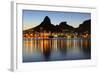 Sunset Lagoon Rodrigo De Freitas (Lagoa), Mountain, Rio De Janeiro, Brazil-jantroyka-Framed Photographic Print