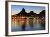 Sunset Lagoon Rodrigo De Freitas (Lagoa), Mountain, Rio De Janeiro, Brazil-jantroyka-Framed Photographic Print