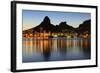 Sunset Lagoon Rodrigo De Freitas (Lagoa), Mountain, Rio De Janeiro, Brazil-jantroyka-Framed Photographic Print