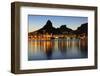 Sunset Lagoon Rodrigo De Freitas (Lagoa), Mountain, Rio De Janeiro, Brazil-jantroyka-Framed Photographic Print