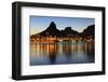 Sunset Lagoon Rodrigo De Freitas (Lagoa), Mountain, Rio De Janeiro, Brazil-jantroyka-Framed Photographic Print