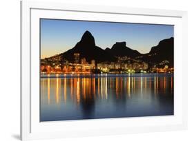 Sunset Lagoon Rodrigo De Freitas (Lagoa), Mountain, Rio De Janeiro, Brazil-jantroyka-Framed Photographic Print