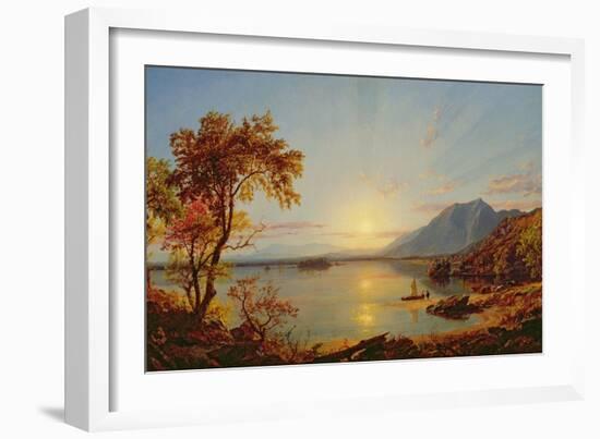 Sunset, Lake George, New York, 1867-Jasper Francis Cropsey-Framed Giclee Print