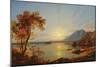 Sunset, Lake George, New York, 1867-Jasper Francis Cropsey-Mounted Giclee Print