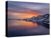 Sunset, Lake Kleifarvatn, Iceland-Panoramic Images-Stretched Canvas