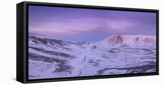 Sunset, Lake Kleifarvatn, Iceland-Panoramic Images-Framed Stretched Canvas