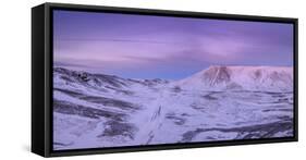 Sunset, Lake Kleifarvatn, Iceland-Panoramic Images-Framed Stretched Canvas