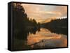 Sunset, Lake Matheson and Southern Alps, Westland, South Island, New Zealand, Pacific-Schlenker Jochen-Framed Stretched Canvas