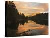 Sunset, Lake Matheson and Southern Alps, Westland, South Island, New Zealand, Pacific-Schlenker Jochen-Stretched Canvas