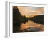 Sunset, Lake Matheson and Southern Alps, Westland, South Island, New Zealand, Pacific-Schlenker Jochen-Framed Photographic Print