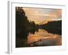 Sunset, Lake Matheson and Southern Alps, Westland, South Island, New Zealand, Pacific-Schlenker Jochen-Framed Photographic Print