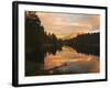 Sunset, Lake Matheson and Southern Alps, Westland, South Island, New Zealand, Pacific-Schlenker Jochen-Framed Photographic Print