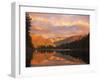 Sunset, Lake Matheson and Southern Alps, Westland, South Island, New Zealand, Pacific-Schlenker Jochen-Framed Photographic Print