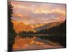 Sunset, Lake Matheson and Southern Alps, Westland, South Island, New Zealand, Pacific-Schlenker Jochen-Mounted Photographic Print