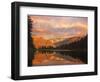 Sunset, Lake Matheson and Southern Alps, Westland, South Island, New Zealand, Pacific-Schlenker Jochen-Framed Photographic Print