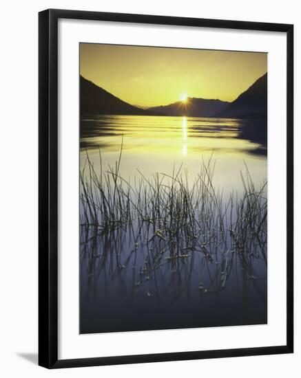 sunset, Lake Wenatchee, Wenatchee National Forest, Washington, USA-Charles Gurche-Framed Photographic Print