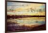 Sunset Lake Wood-Gail Peck-Framed Art Print