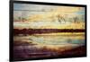 Sunset Lake Wood-Gail Peck-Framed Art Print