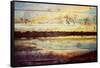 Sunset Lake Wood-Gail Peck-Framed Stretched Canvas